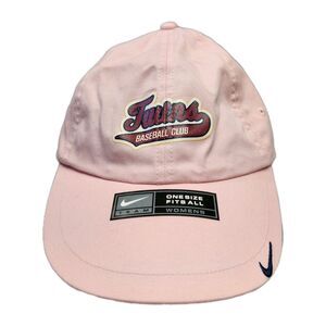 Minnesota Twins Nike Cap Womens Pink Embroidered Swoosh Baseball Teamwear Sports